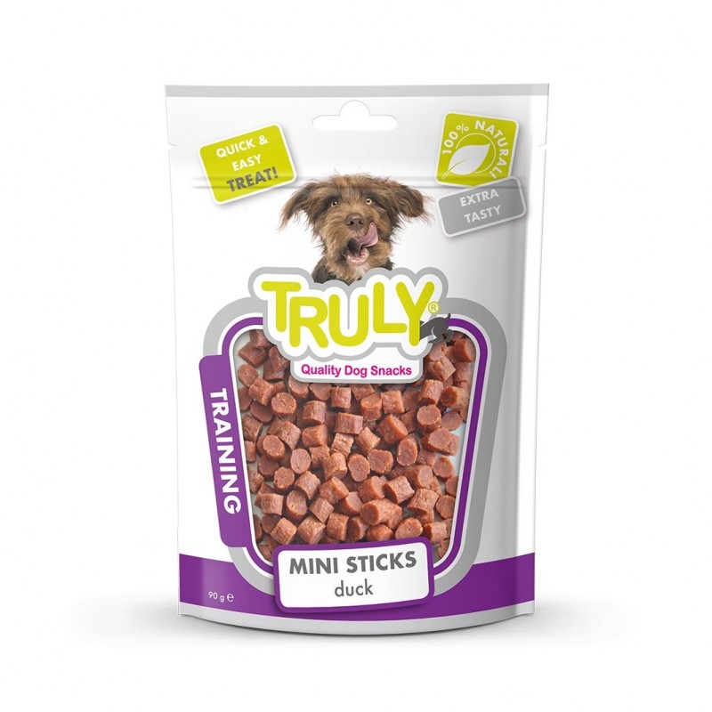 TRULY Dog Snacks Przekąski dla psa Training - mini kąski z kaczki 90 g