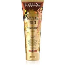 EVELINE Brazilian Body Rozświetlający Złoty Eliksir do ciała i twarzy 6w1 100 ml