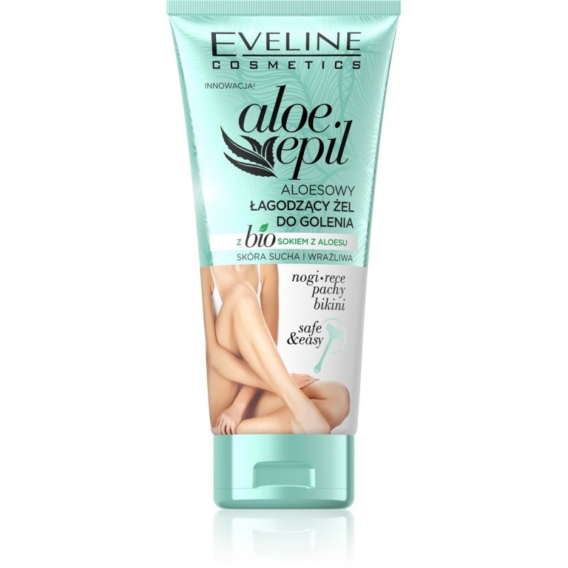 Eveline Aloe Epil Łagodzący Żel do golenia aloesowy - nogi,ręce,bikini,pachy 175ml