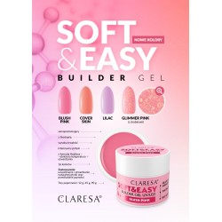 CLARESA N Żel budujący do paznokci Soft&Easy Builder Lilac 90g