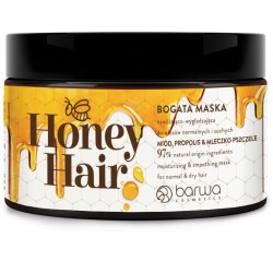 BARWA COSMETICS Honey Hair Bogata Maska nawilżająco-wygładzająca do włosów normalnych i suchych 220ml