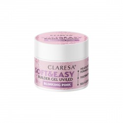 CLARESA Żel budujący do paznokci Soft&Easy Builder Blinking Pink 12 g