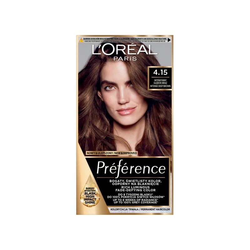 LOREAL Preference Farba do włosów 4.15 Intensywny Głęboki Brąz 1 op.