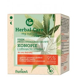 Farmona Herbal Care Krem przeciwzmarszczkowy Konopie z roślinnym bio-retinolem - cera dojrzała 50ml