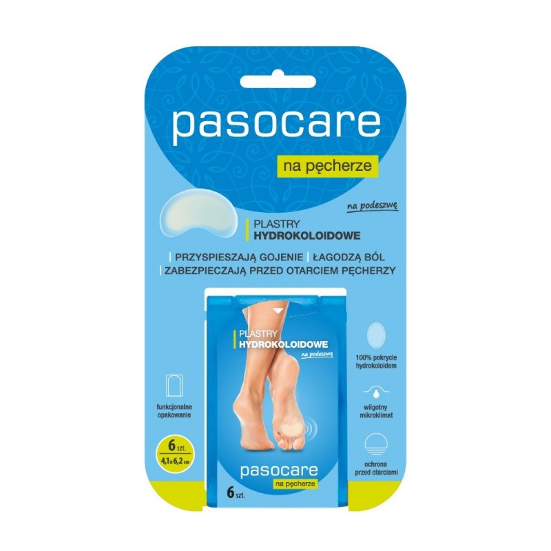 PASOCARE Specialist Plus Plastry hydrokoloidowe na pęcherze - na podeszwę stóp  1op.-6szt