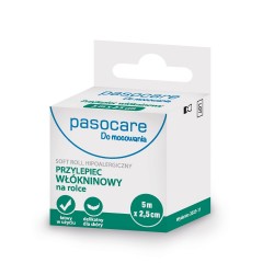 PASOCARE Soft Roll Hipoalergiczny Przylepiec włókninowy do mocowania - na rolce 5m x 2.5cm