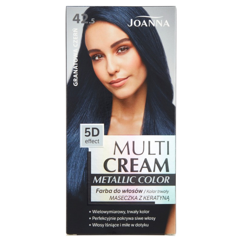 JOANNA Multi Cream Metallic Color Farba do włosów nr 42.5 Granatowa czerń.