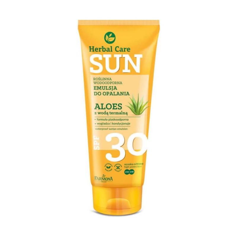 HERBAL CARE Sun Emulsja do opalania wodoodporna SPF 30 Aloes z wodą termalną 150 ml