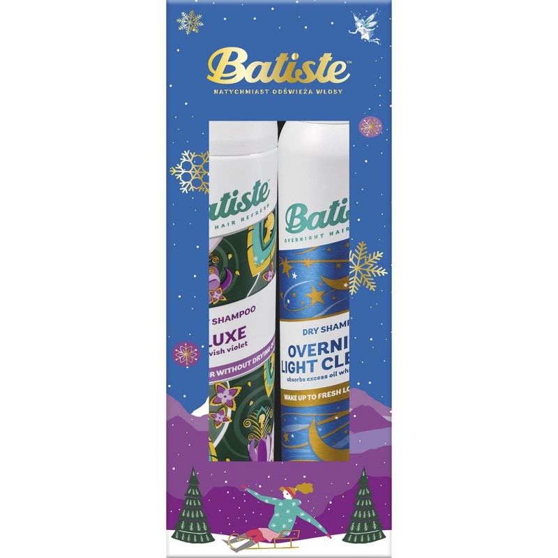 BATISTE Zestaw świąteczny (suchy szampon Luxe 200ml+Overnight Light Cleanse 200ml)