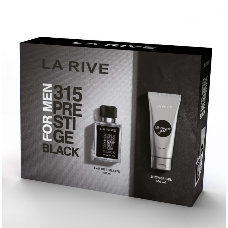 LA RIVE Man Zestaw prezentowy 315 Prestige Black (woda toaletowa 100 ml + żel pod prysznic 100 ml)