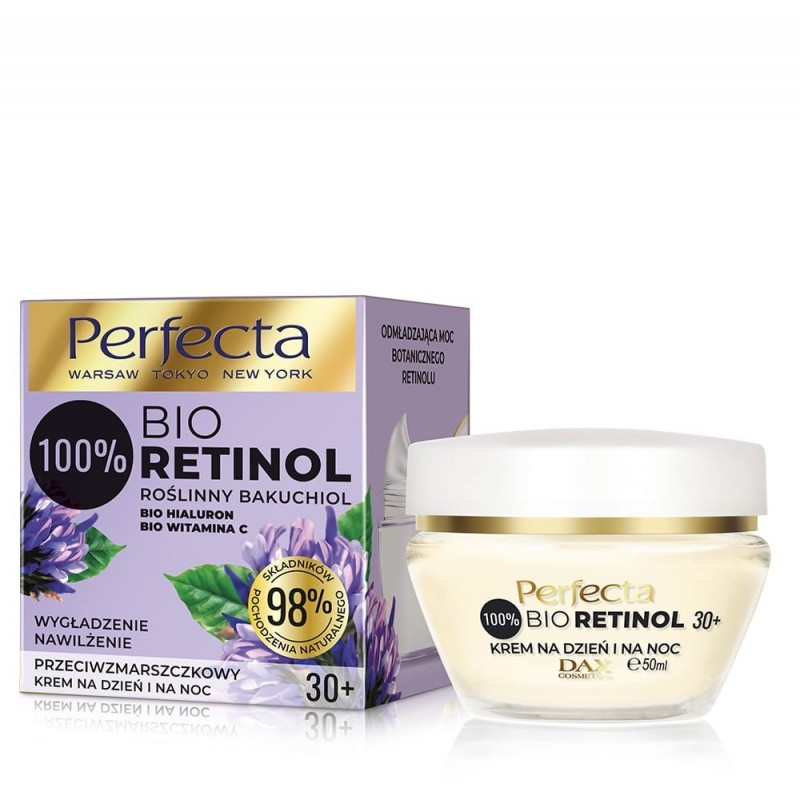 Perfecta 100% Bio Retinol 30+ Przeciwzmarszczkowy Krem na dzień i noc - nawilżenie i wygładzenie 50ml