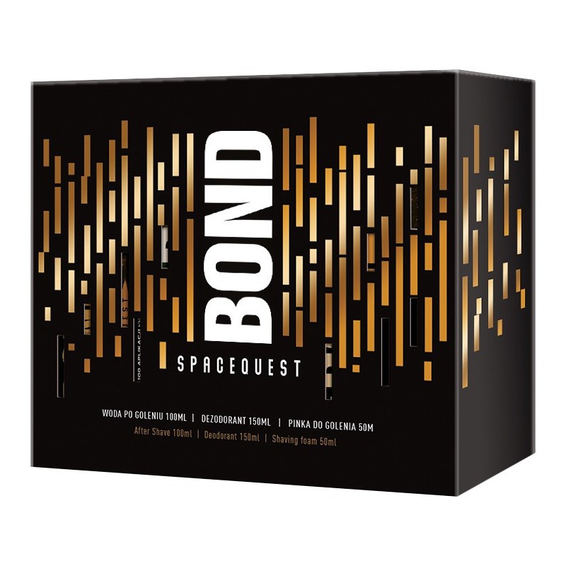 BOND Spacequest Zestaw prezentowy męski - Woda po goleniu 100 ml + Dezodorant 150 ml + Pianka do golenia 50 ml