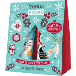 VENUS Xoxo Akcja Regeneracja Zestaw prezentowy - Balsam do ciała regenerujący 250 ml + Krem do rąk regenerujący 100 ml