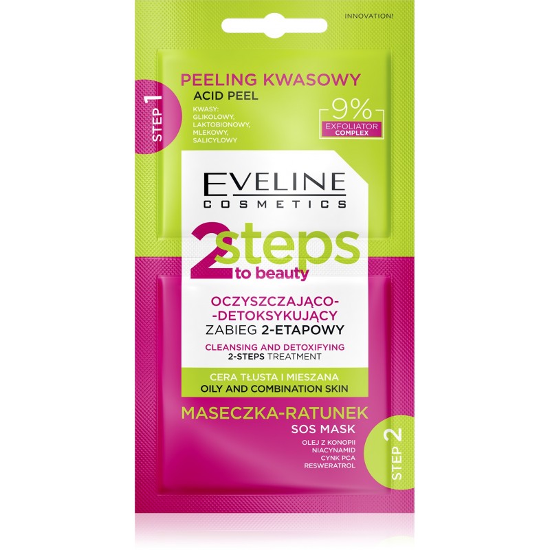 EVELINE 2 STEPS TO BEAUTY Zabieg oczysz-det. 2x4ml