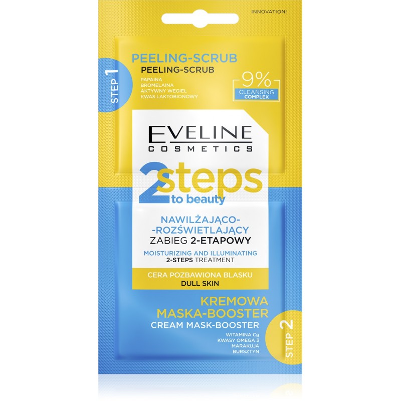 EVELINE 2 STEPS TO BEAUTY Zabieg naw.-rozśw. 2x4ml