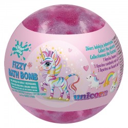 CHLAPU CHLAP Musująca Kula do kąpieli z niespodzianką Unicorn - Cotton Candy (wata cukrowa) 1szt