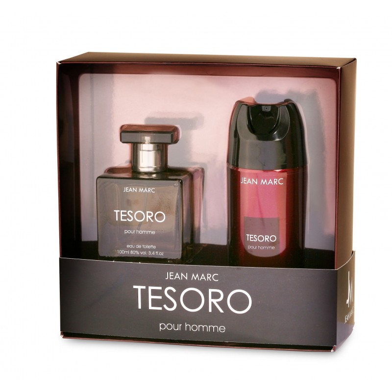 JEAN MARC Tesoro Zestaw prezentowy męski - woda toaletowa 100 ml + dezodorant 150 ml