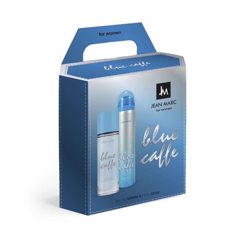 JEAN MARC Blue Caffe Zestaw prezentowy damski - woda toaletowa 50 ml + dezodorant 75 ml