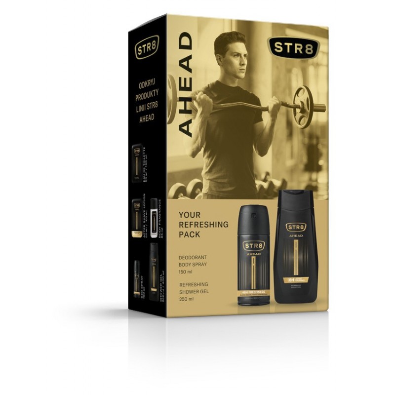 STR 8 Zestaw prezentowy Ahead (Deo spray 150ml+Żel pod prysznic 250ml)