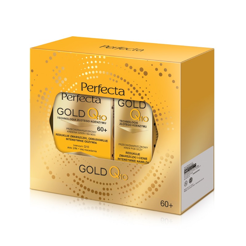 PERFECTA Zestaw prezentowy Gold Q10(krem 60+ na dzień i noc + krem pod oczy )