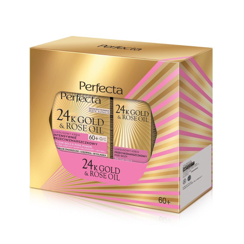 PERFECTA 24K Gold & Rose Oil Zestaw prezentowy (krem na dzień i noc 60+ & krem pod oczy)