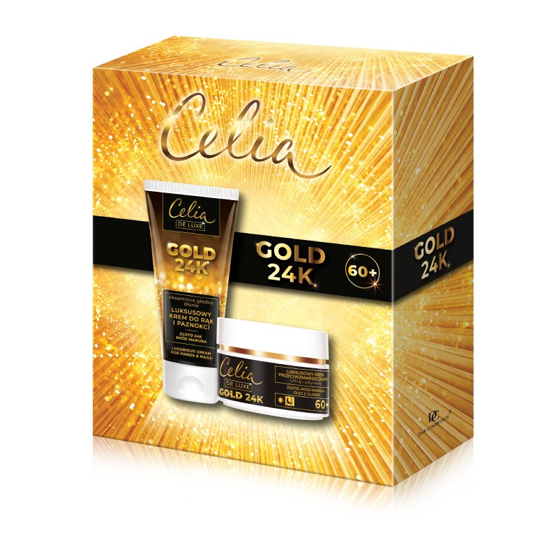 CELIA DE LUXE Zestaw prezentowy Gold 24K (krem 60+ na dzień i noc + krem do rąk)