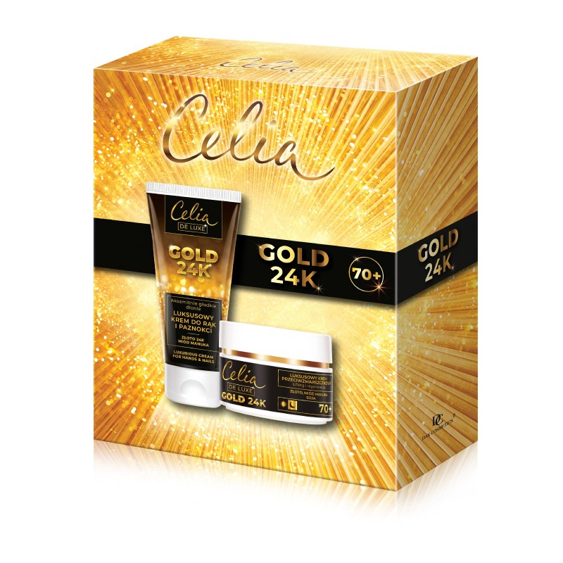 CELIA DE LUXE Zestaw prezentowy Gold 24K (krem 70+ na dzień i noc + krem do rąk)