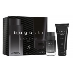 BUGATTI Zestaw prezentowy Dynamic Move Black for Men ( woda toaletowa 100ml+żel pod prysznic 200ml)