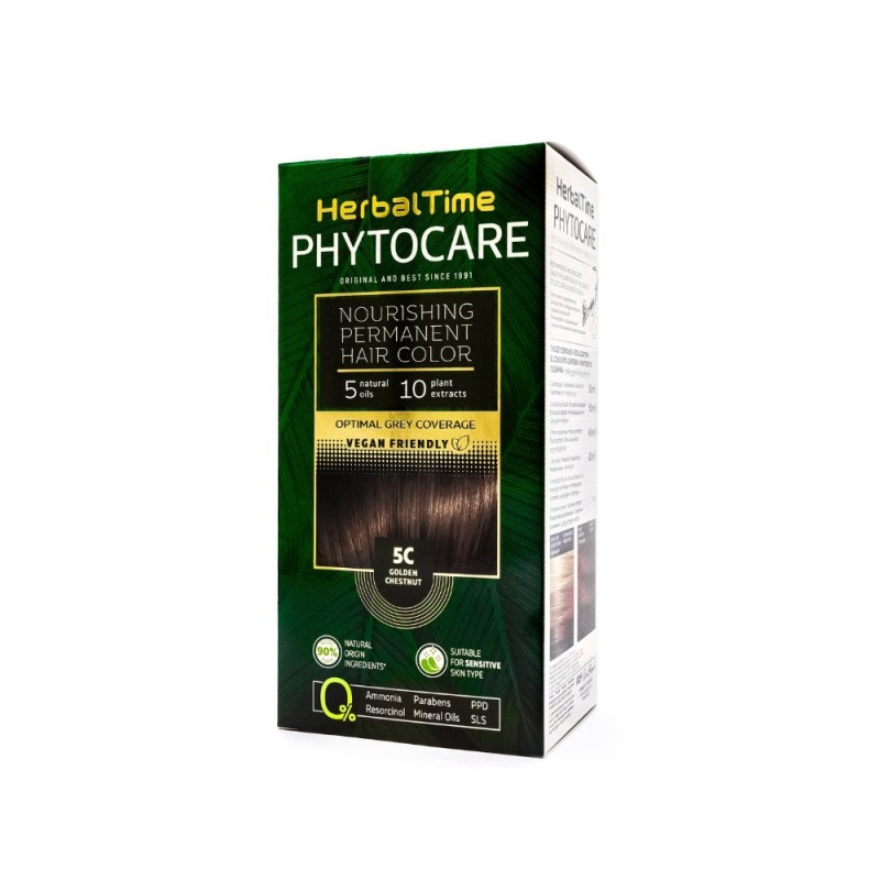 HERBAL TIME Phytocare Farba do włosów naturalna 5C Golden Chestnut