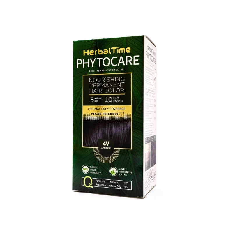 HERBAL TIME Phytocare Farba do włosów naturalna 4V Aubergine