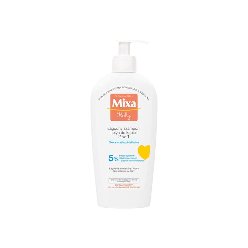 MIXA Baby Żel lipidowy do mycia ciała i włosów, 250ml