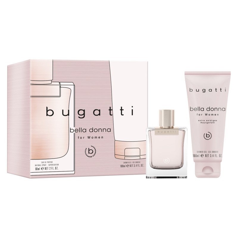 BUGATTI Zestaw prezentowy Bella Donna for Women ( woda perfumowana 60ml+żel pod prysznic 100ml)