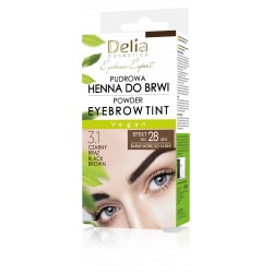 DELIA EYEBROW EXPERT HENNA PUDROWA d/brwi  3.1 CZARNY BRĄZ saszet. 4g