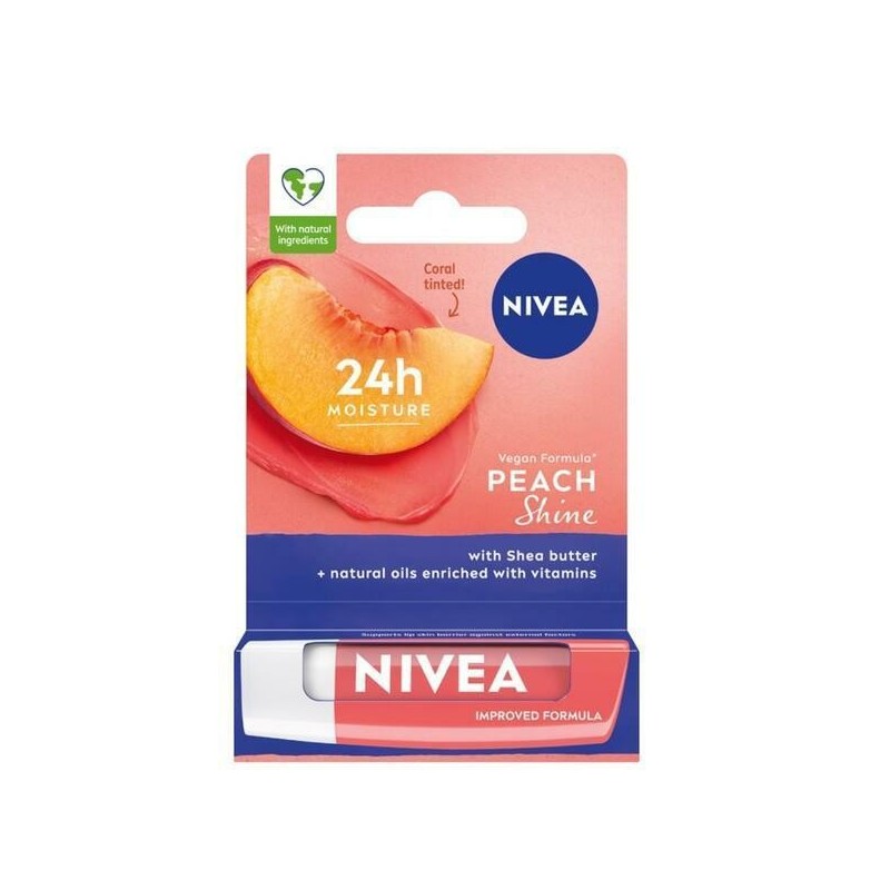 NIVEA Lip Care Pielęgnująca pomadka do ust Peach Shine 4.8 g