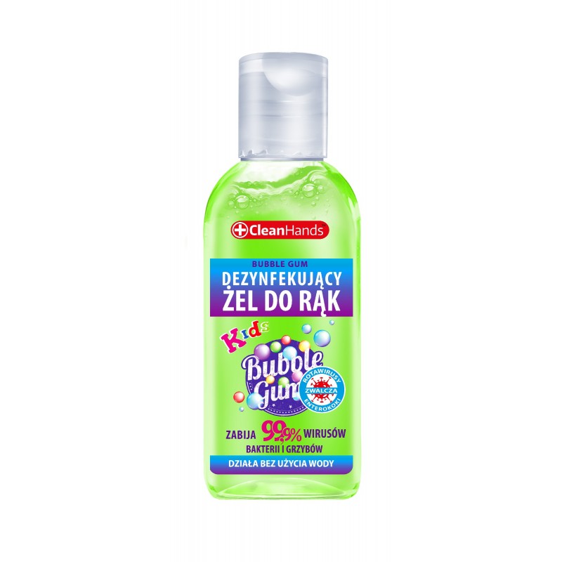 CLEAN HANDS Żel dezynfekujący do rąk dla dzieci - Bubble Gum 50 ml