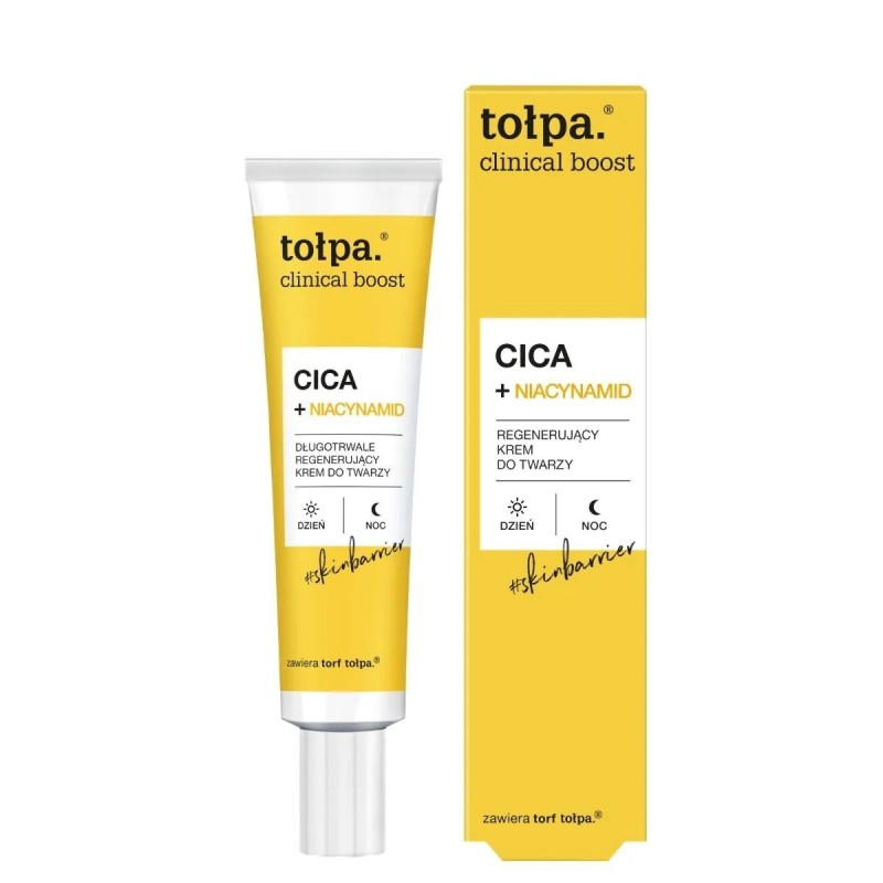 TOŁPA Clinical Boost Cica+ Niacynamid Długotrwale regenerujący krem do twarzy 40 ml