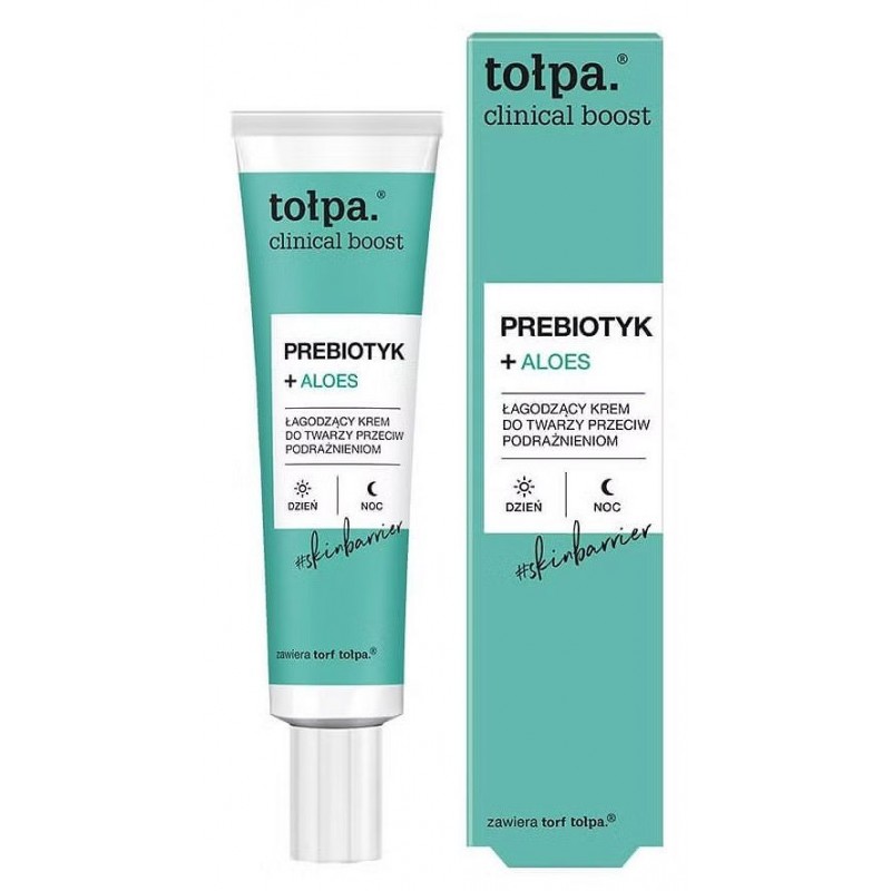 TOŁPA Clinical Boost Prebiotyk + Aloes Łagodzący Krem do twarzy 40 ml