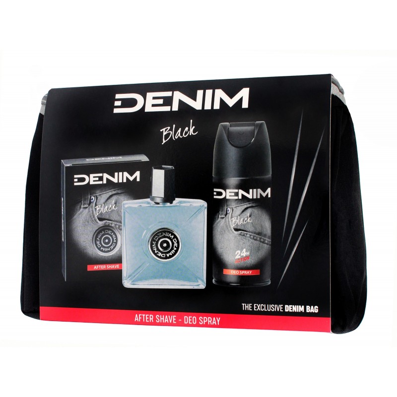 DENIM ZESTAW Kosmetyczka BLACK (Woda p/gol+ deo)