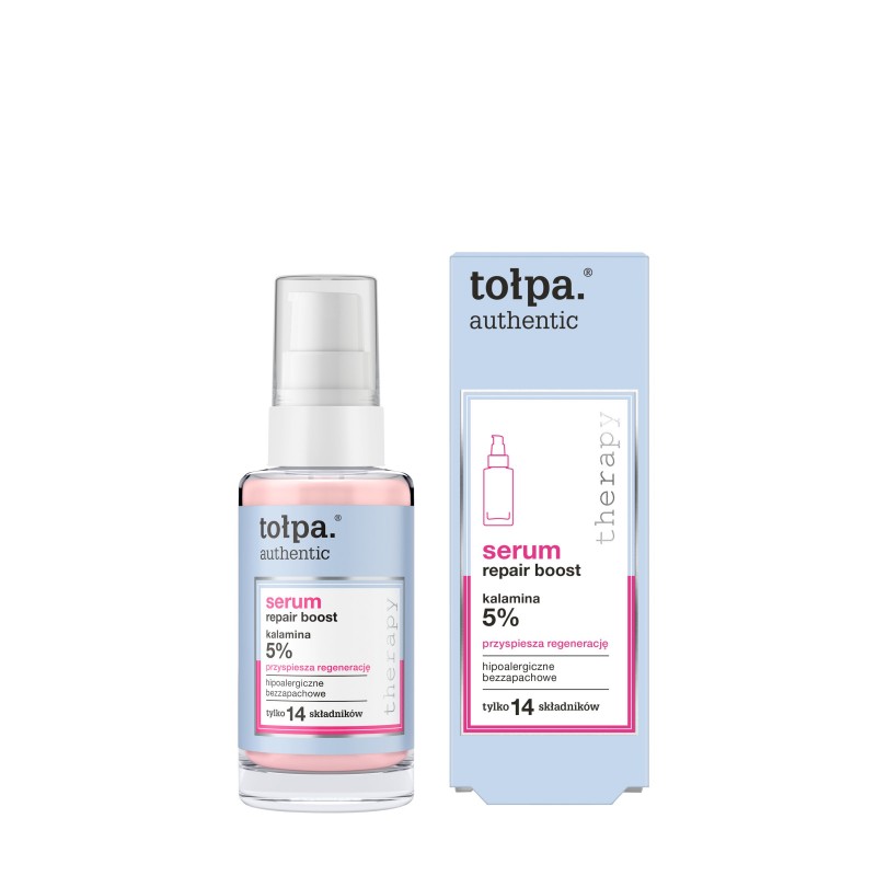 TOŁPA Authentic Serum do twarzy Repair Boost - przyspiesza regenerację (5% kalamina) 30 ml