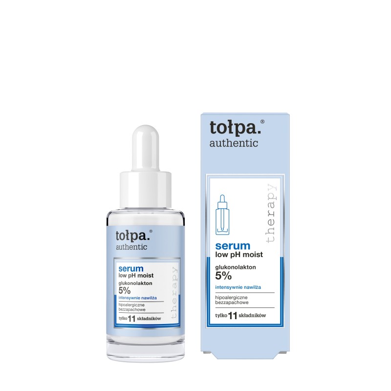 TOŁPA Authentic Serum do twarzy Low pH Moist - intensywnie nawilża (5% glukonolakton) 30 ml