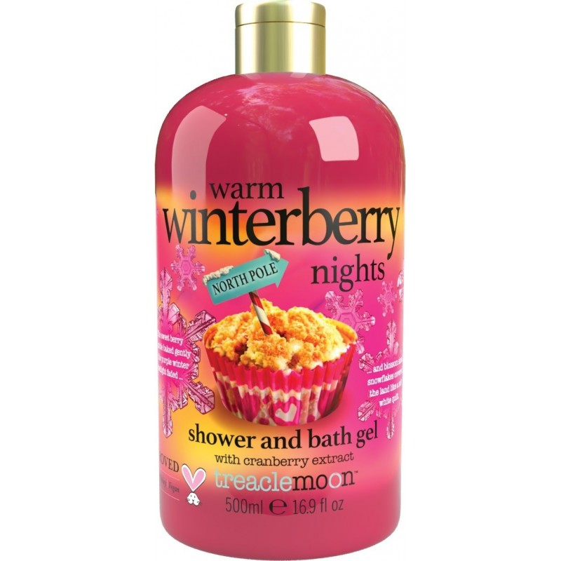 TREACLEMOON Warm Winterberry Night Żel pod prysznic i płyn do kąpieli 500 ml