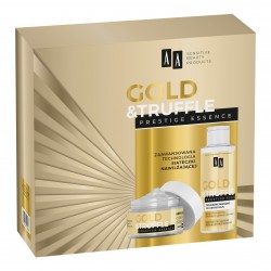 AA Zestaw prezentowy Gold & Truffle 65 Prestige Essence (Krem-esencja odbudowujący 50 ml+Mleczko do demakijażu 150 ml)