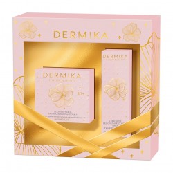 Dermika Zestaw prezentowy Luxury Placenta 50+ (Krem na dzień i noc 50ml+Serum pod oczy 30ml)