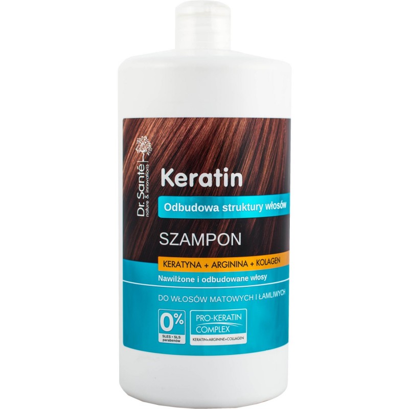 DR. SANTE Keratin Hair Szampon odbudowujący do włosów łamliwych i matowych 1000 ml