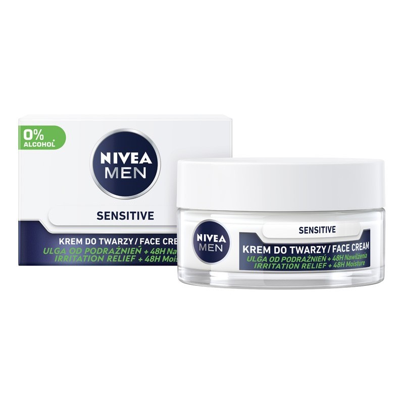 NIVEA MEN Krem 50ml Sensitive Łagodzący nawilżający