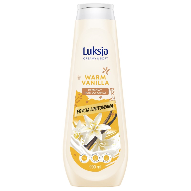 LUKSJA Creamy & Soft Kremowy Płyn do kąpieli - Warm Vanilla 900 ml