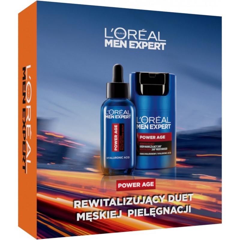 LOREAL Zestaw Prezentowy Men Expert Power Age (krem rewitalizujący 50ml+serum 30ml)