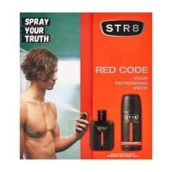 STR8 Zestaw prezentowy dla mężczyzn Red Code (Woda toaletowa 100 ml + Dezodorant w sprayu 150 ml)