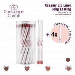 CONSTANCE CARROLL Zestaw Lip Liner Creamy 4 kolory x 6 szt + 4 Testery