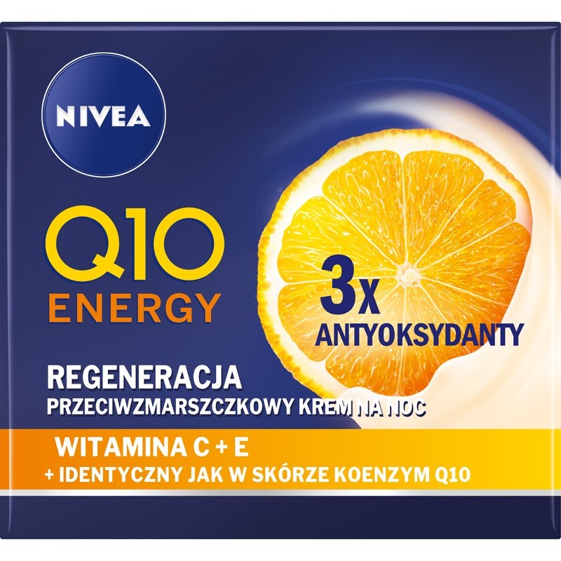 NIVEA Q10 Energy Przeciwzmarszczkowy Krem na noc Regeneracja - 3xAntyoksydanty 50 ml